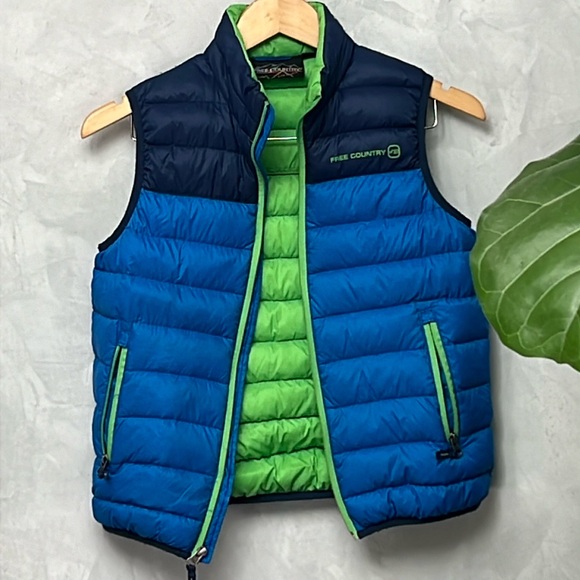 Free Country Boys Power Zipper Down Feather down Vest, Size L(10/12) - Picture 1 of 6